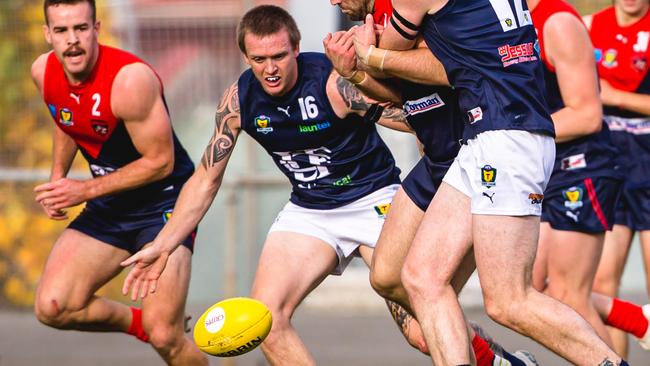 Dylan Riley has been in scintillating goal-kicking form in the past few weeks – but still needs more practise. Picture: Anthony Corke