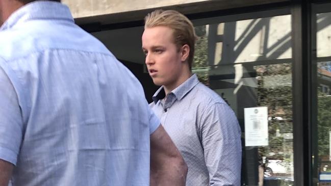 Tristian Allen, 20, at Sutherland Local Court after he was sentenced for supplying 13.94g of MDMA.