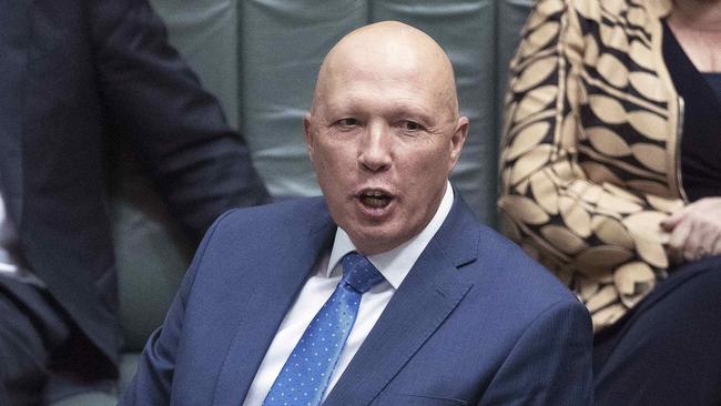 Opposition Leader Peter Dutton in question time on Tuesday. Picture: NCA NewsWire / Gary Ramage