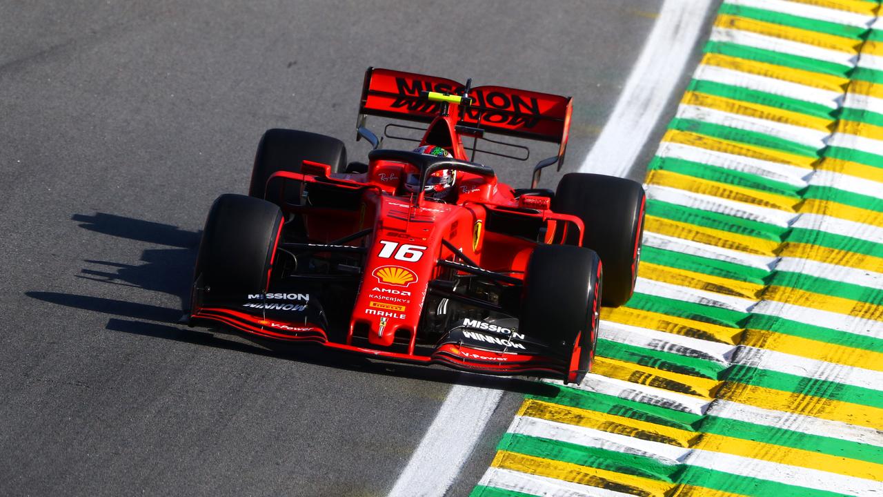 Charles Leclerc during qualifying in Sao Paulo. Picture: Dan Istitene