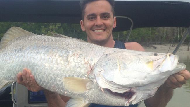 Kevin Tandogac with his new PB barra of 108cm caught at the East Alligator.