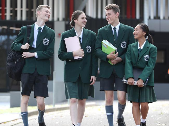 Cavendish State High School students Brandon Collings, 16, Jessica Morgan, 17, Dion Keenan, 17, and Haley Tran, 16. Picture: Peter Wallis