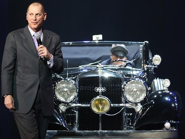 CEO of Consumer Electronics Association Gary Shapiro speaks during the 2014 AUDI CES Keynote presentationin Las Vegas. Picture: Getty