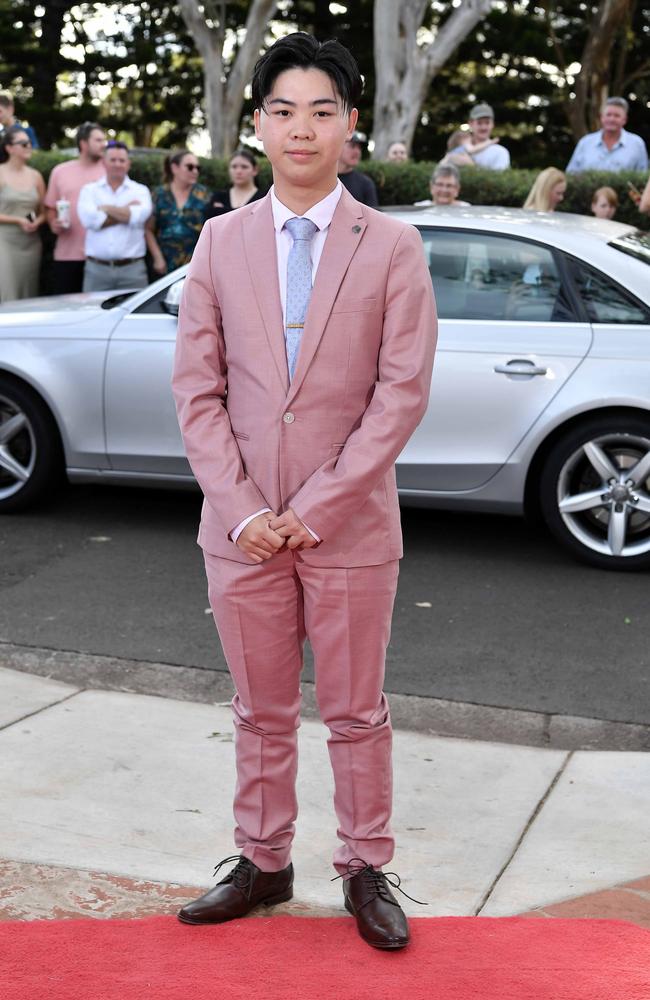 Aaron Shi at Centenary Heights State High School formal. Picture; Patrick Woods.