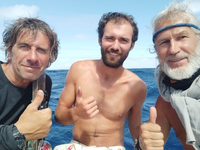 The three rescued sailors were believed to be part of a three-year voyage by Siberian adventurers Evgeny Kovalevsky and Stanislav Beryozkin, tracing the first Russian around-the-world expeditions. They left St Petersburg in July 2021 and planned to be back in the Russian port in July next year after visiting 40 countries. The two adventurers are being joined by temporary crew members including Frenchman Vincent Etienne, who was believed to be on board when they were rescued. Picture Supplied