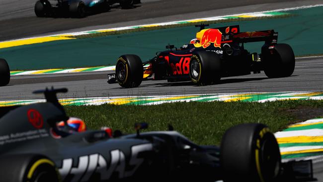 Daniel Ricciardo works his way through the field in Brazil. Photo: Getty Images