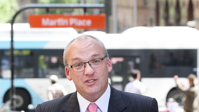 At Sydney’s Martin Place yesterday, NSW opposition leader Luke Foley said trams were the “wrong transport project for Sydney”.