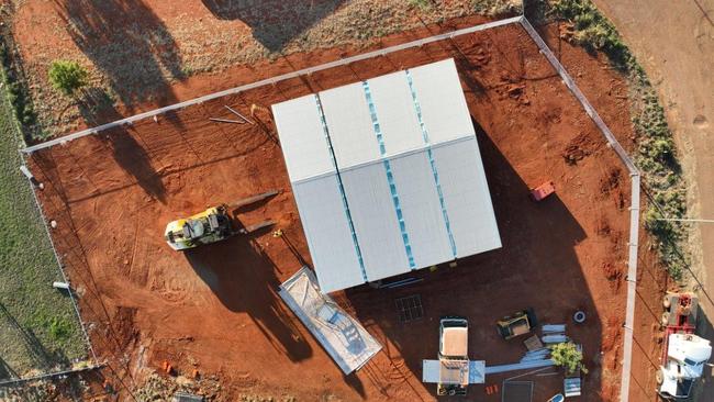 Aerial shot of Alpurrurulam, Lake Nash, in the Barkly region of the NT. Picture: Supplied.