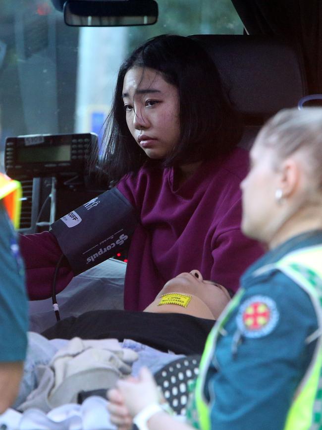A vehicle collided with pedestrians in George Street on 21st August 2019 Brisbane. Picture: AAP Richard Gosling