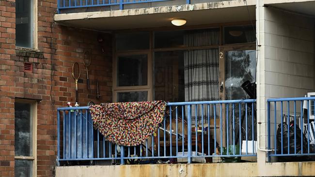 NSW Police detectives attached to Strike Force Trevelyan have spent much of the past two days gathering evidence inside the Gilbert’s apartment. Picture: Jeremy Piper