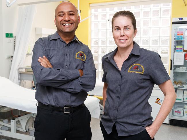 Wellington’s Aboriginal Corporation Health Service’s doctor Bijay Pandey and practice manager Anita Dwyer. Picture: David Swift