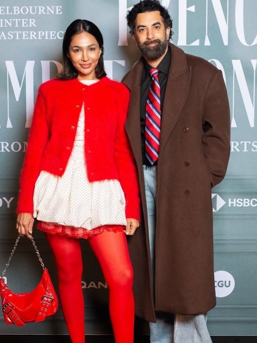 Ankur and Sharon Johal, who appeared together on The Block 2022 grace the red carpet. NGV. Picture: NGVMelbourne/Instagram