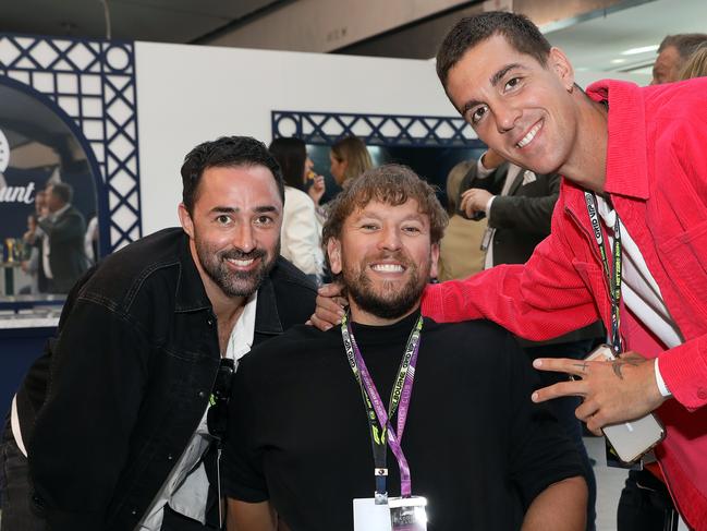 Andy Allen, Dylan Alcott and Thanasi Kokkinakis. Picture: Adam Haddrick