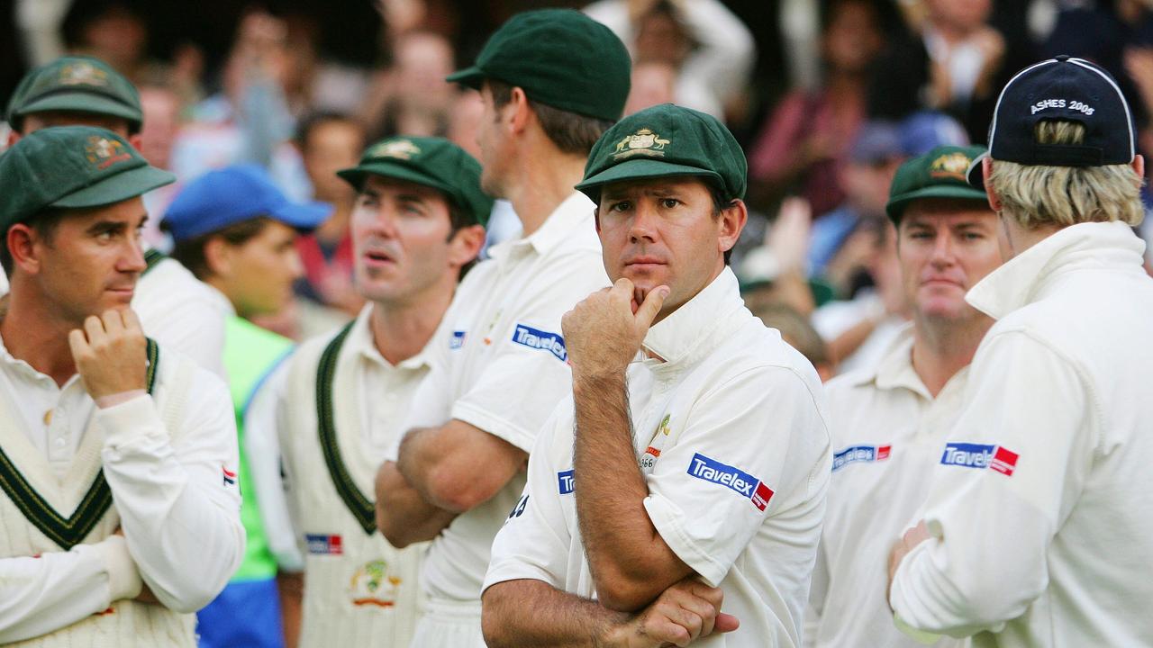 Ricky Ponting after the fifth Ashes Test match in 2005.