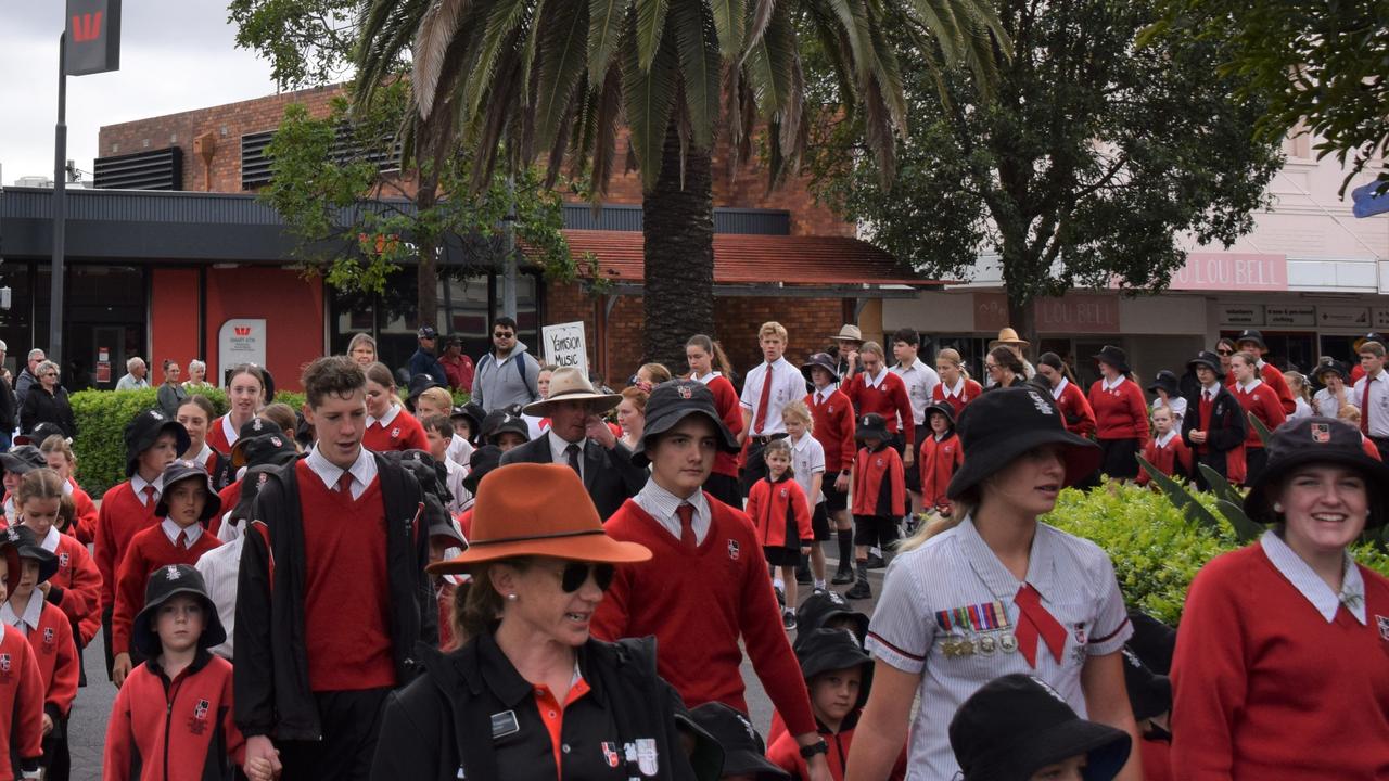 Dalby and surrounds come together for a touching tribute on Anzac Day 2022 Picture: Emily Devon