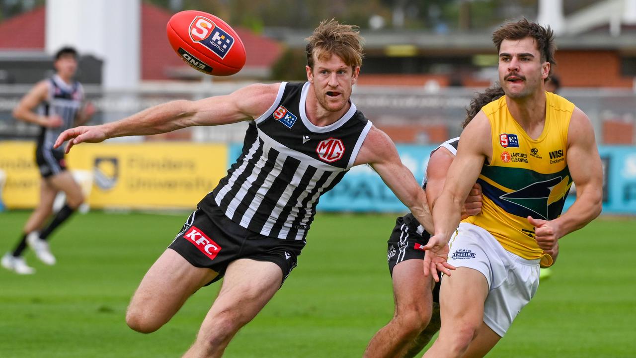 4 June 2023 - Port Adelaide captain Tom Jonas playing in the SANFL at Alberton. Picture: Naomi Jellicoe