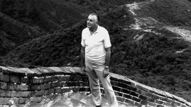 Gough Whitlam visits the Great Wall in 1971.