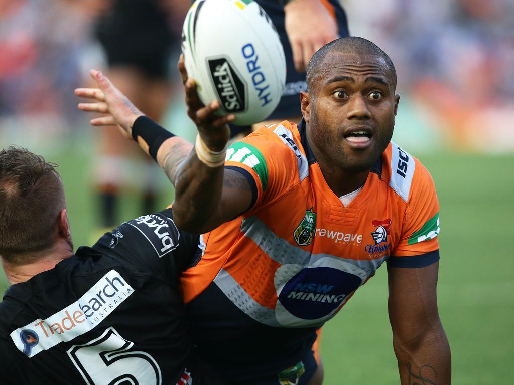 Uate is Newcastle’s highest try scorer. Picture: Peter Lorimer.