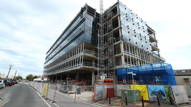 A building on the corner of Nelson and Nile St, which is intended as the new home for Renewal SA and Shared Services, but many staff don't want to move there. Picture: Tait Schmaal