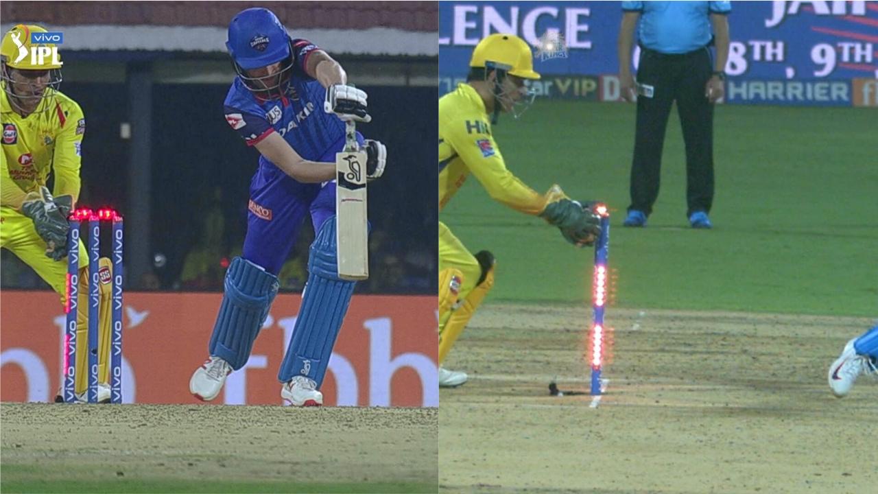 MS Dhoni pulled off two lightning stumpings against the Delhi Capitals.