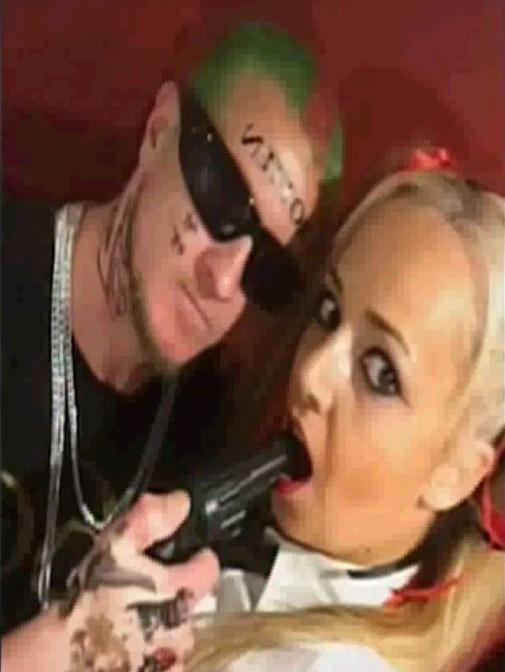 Police have dropped a case against Dale Ewins (pictured with Zita Sukys), who was dressed as comic book villain the Joker when he was shot at Inflation nightclub. Picture: Seven News