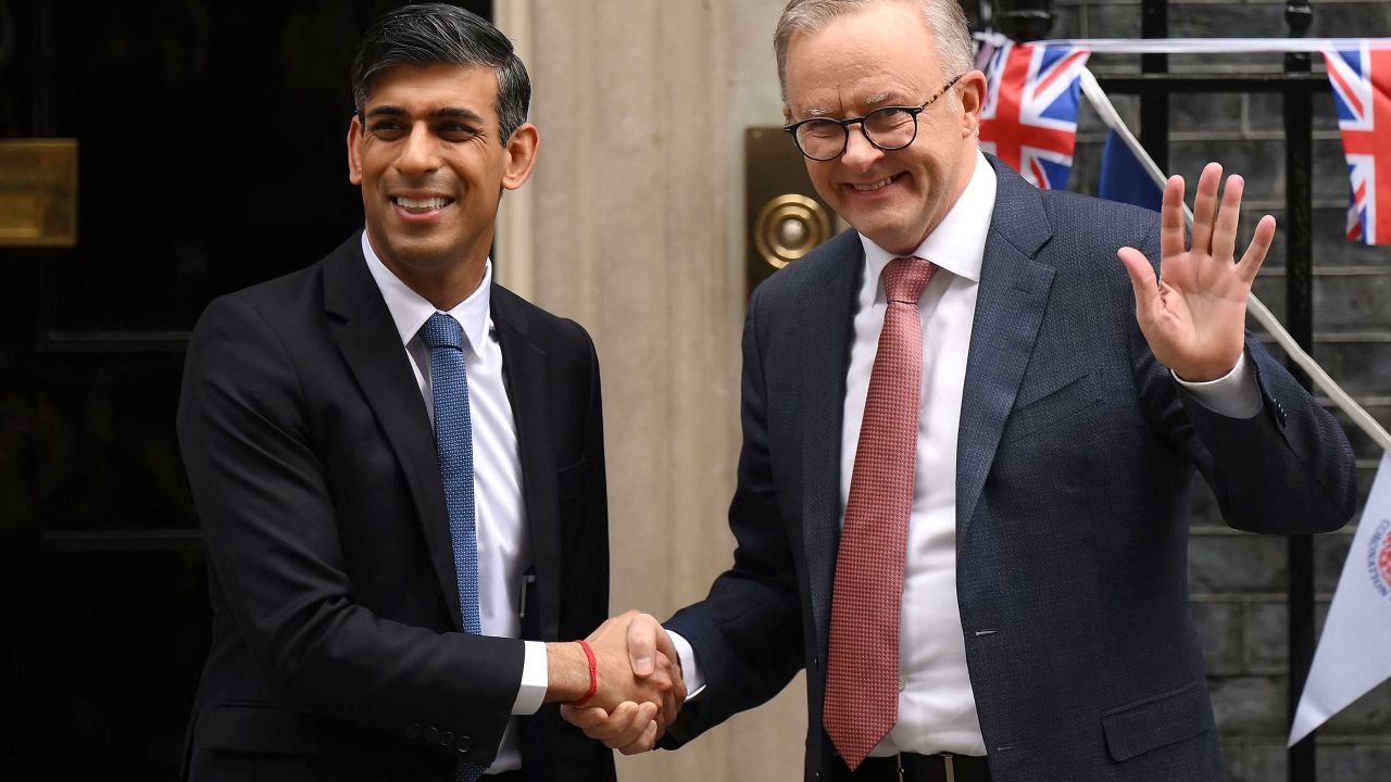 Anthony Albanese ha annunciato un accordo di libero scambio con il primo ministro britannico Rishi Sunak a Londra il giorno prima dell’incoronazione