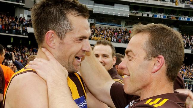 Hawks coach Alistair Clarkson says Luke Hodge is a ‘once-in-a-generation’ player. Picture: Wayne Ludbey