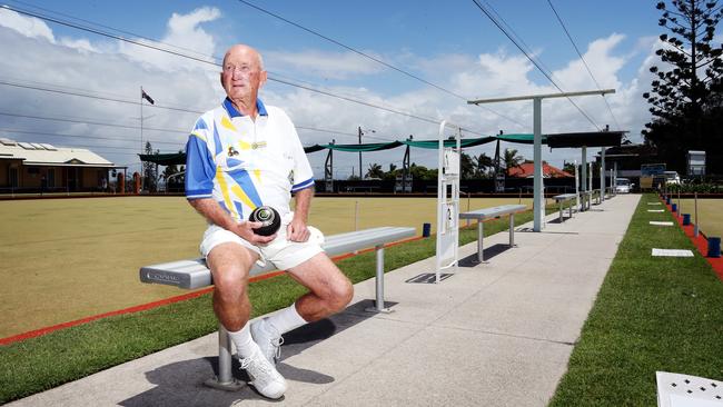 A rugby league international, Ken McCrohan, is a legend on the peninsula who now plays bowls at the Bramble Bay Bowls Club. Pics Tara Croser.