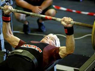 Noosa's 79-year-old power lifting sensation Derek Mason recently broke two national records and three personal best's at the SSG Open II in Brisbane. Picture: Michael Coppola Photographics