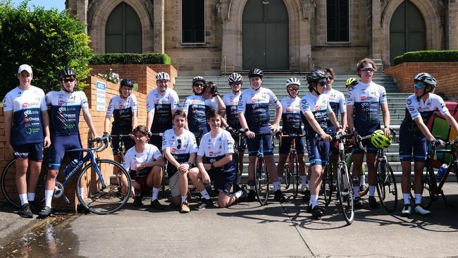 A group of 12 St Edmund’s College students participated in this year’s 115km Skool to Skoolies bike ride for charity on Friday October 15. Picture: Supplied