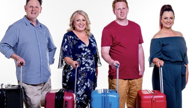 Fren Family (from left) Mark, Cathy, Jono, Victoria, from Channel 9's <i>Travel Guides</i>                     