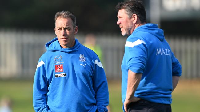 Alastair Clarkson with Brett Ratten before he stepped away. Picture Steve Bell/Getty Images)