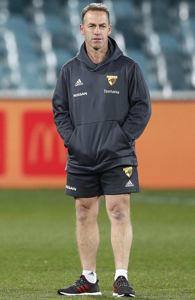 Clarko rocking the shorts in conditions that felt like -7.5C. Picture: AFL Photos/Getty Images