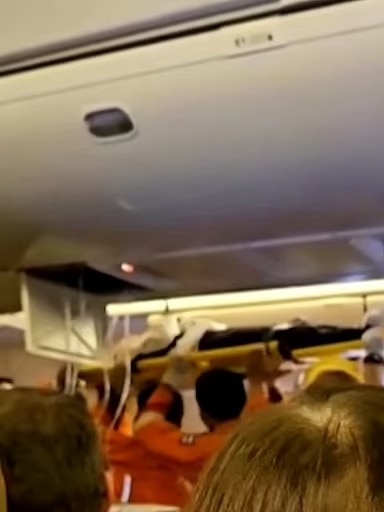 Images from inside Singapore Airlines flight SQ321. The flight from London Heathrow was forced to divert to Bangkok after experiencing severe turbulence while entering airspace in the region. Twitter