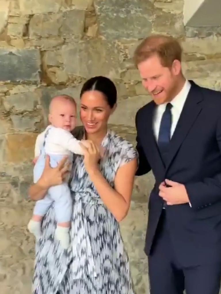 Harry and Meghan with a young Archie. Picture: Instagram