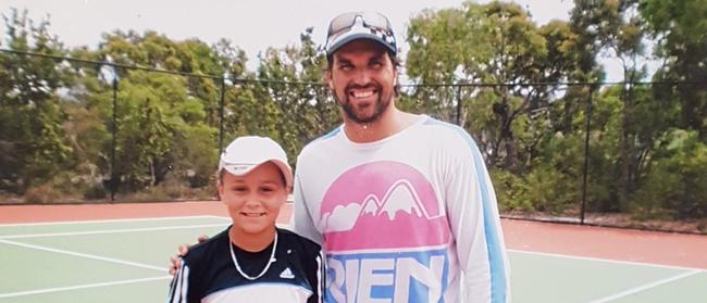 Ash Barty with Pat Rafter.