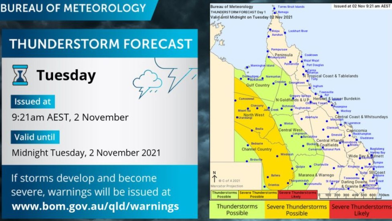 More storms are heading Queensland’s way.