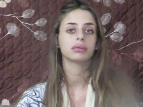 Mia Schem as she appeared in a video taken by Hamas. Picture: Supplied