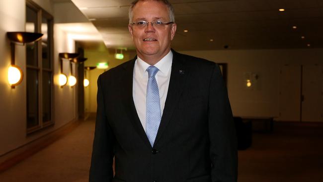 Treasurer Scott Morrison at parliament last night. Picture: Kym Smith.