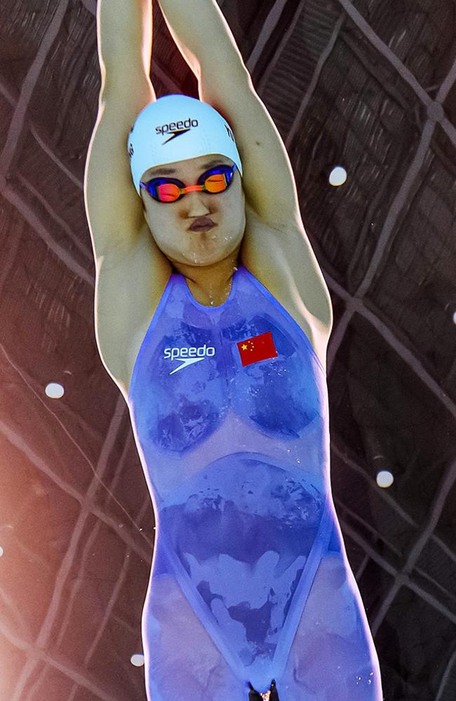 China’s Yu Yiting competes in the heats of women's 200m Individual medley event during the Hangzhou 2022 Asian Games. Picture: Manan Vatsyayana/AFP