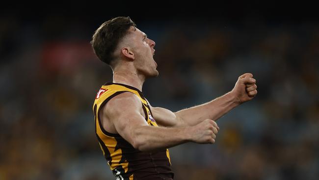 Jacob Koschitzke roars. Picture: Daniel Pockett/Getty Images.