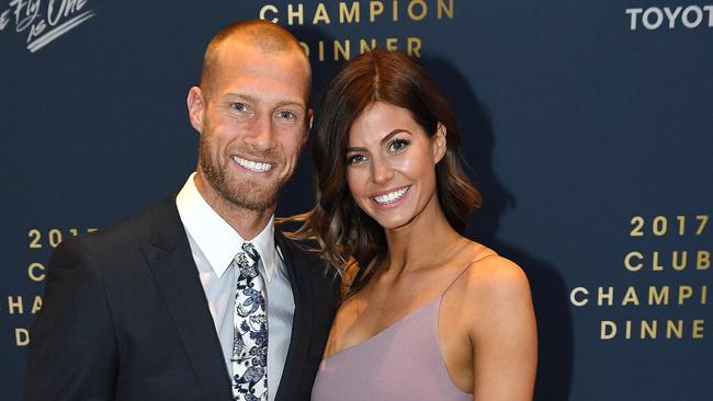 06/10/17 - Red carpet at Crows Club Champion Awards at the Convention Centre. Scott Thompson and Georgia NielsenPicture: Tom Huntley