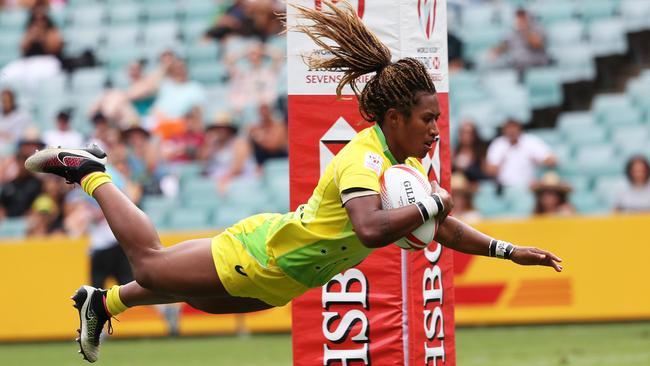 Australia's Sevens champion Ellia Green. Photo: Brett Costello