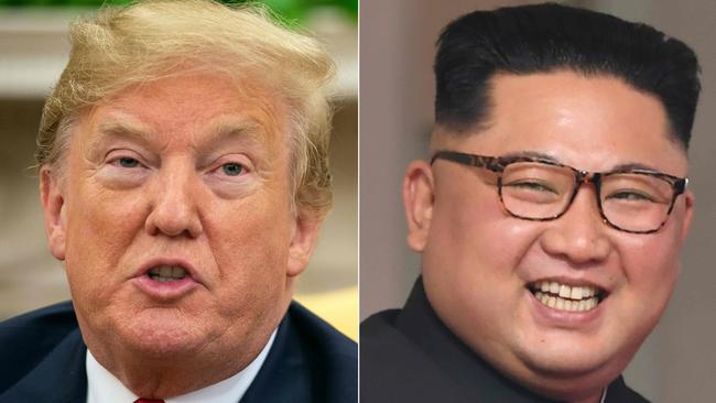 Members of Trump’s administration also criticised him for his interactions with Kim Jong-un, which were seen to ‘normalise’ the dictator’s treatment of his people. Picture: Nicholas kamm and Saul Loeb/AFP