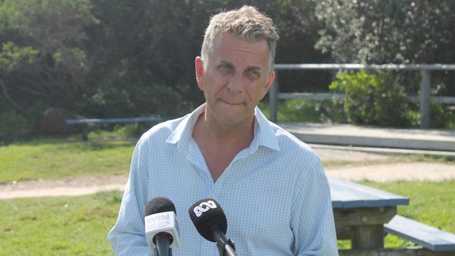 Andrew Constance addressed the media on Monday. Picture: Tom McGann