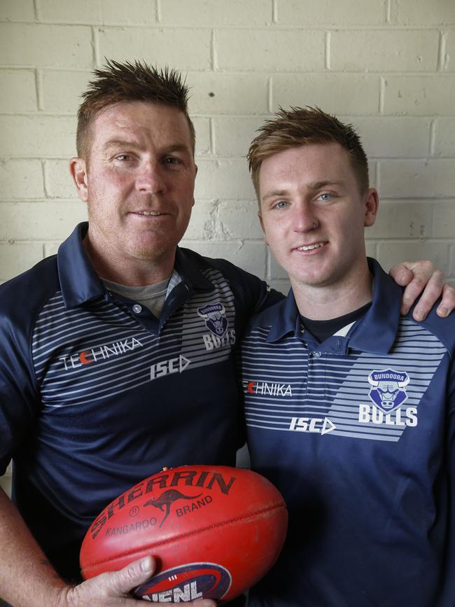 Gary Moorcroft with his son Beau in 2019. Picture: Valeriu Campan.