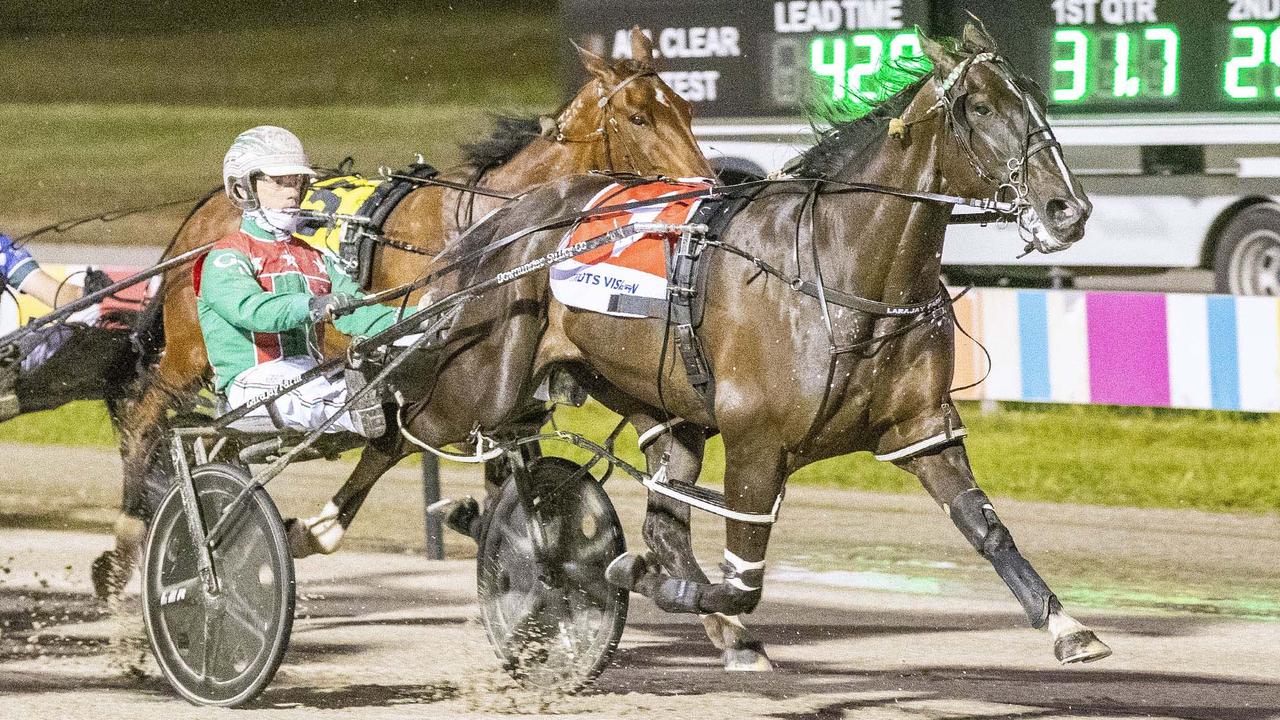 Doing what he did best: Greg Sugars guides Better Eclipse to victory in an Inter Dominion pacing heat Picture: Stuart McCormick