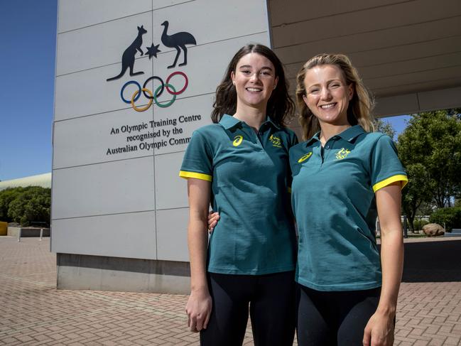 Kiera Gazzard (L) - Artistic Swimming. Picture Gary Ramage