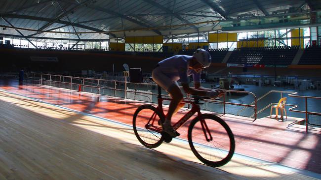 Geoff Stoker on the Sydney 2000 Olympic velodrome at Bass Hill.