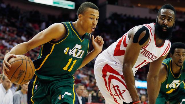 Dante Exum was just starting to fulfil his potential against the likes of Houston superstar James Harden when injury struck again. Picture: Getty Images